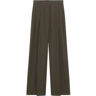 Khaki Wide-Leg Pants - 38
