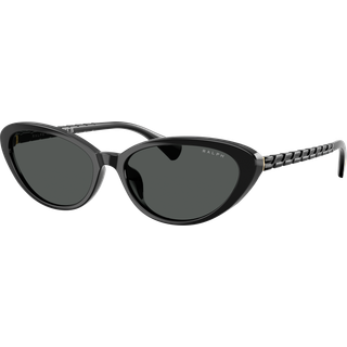 Ralph Lauren Kvinde RA5338U 500187 Solbriller Injiceret Sort Grå Sommerfugl Normal Skygge