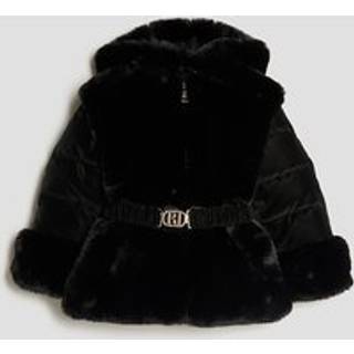 River Island River Island Black Belted Fur Padded Coat