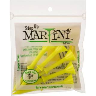 Martini Step -Up Golf Tees - praktisk talt uknuselig - Gul 3,25 tommer