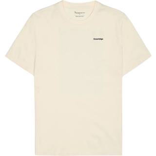 KnowledgeCotton Apparel Regular Single Jersey Hik Printed T-shirt Herrer størrelse XL farve hvid