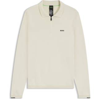 Regular fit sweater i bomuld med polokrave