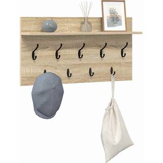 Vægmonteret Jakkeholder med hylde Sonoma-eg 80 x 40 x 12 cm
