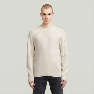 3D Biker Ribbed Knit Pullover - Multi color - Men