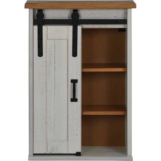 Hængeskab Halden Med Skydedør 49X22,5X70 Cm Fyrretræ - Hvid