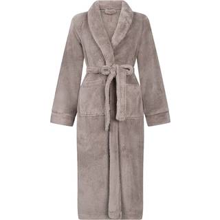 Hunkemöller Fluffy Fleece badekåbe, brun, Størrelse: M/L, Dame