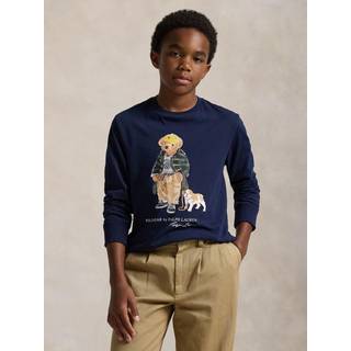 Polo Ralph Lauren Polo Ralph Lauren Blue Boys Bear Graphic Print Long Sleeve T-Shirt
