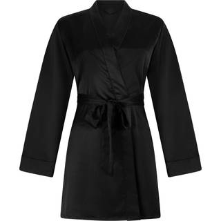 Hunkemöller Satin kimono sort - XL/XXL