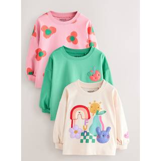 Next Rainbow Character Long Sleeve Tops 3 Pack (3mths-7yrs)