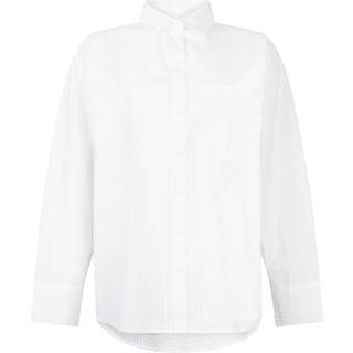Hunkemöller Pyjamatop Bomuld Seersucker hvid