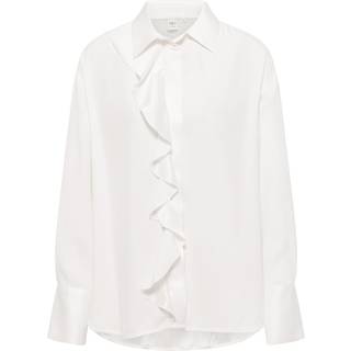 shirt-blouse in off-white plain
