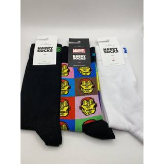 Happy Socks Marvel Iron Man Sock - Black - Str 41/46 * Kampagne *