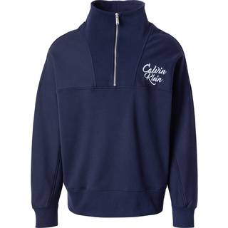Premium Fleece Relaxed Quarter Zip Sweatshirt - Blue - XL