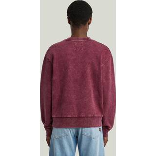 Washed A-Line Script Sweater - Red - Women