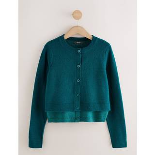 Next Dobbeltlags cardigan med rund hals og uld