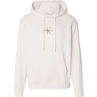 Calvin Klein Jeans Logo Hoodie Chalk Grey