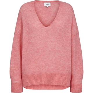 NÜMPH - Nuriette V-neck Pullover - Pink Lemonade - XXL - Lyserød - Knit