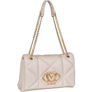 Love Moschino Embossed Q Skuldertaske creme