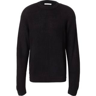 Ensfarvet Striktrøje