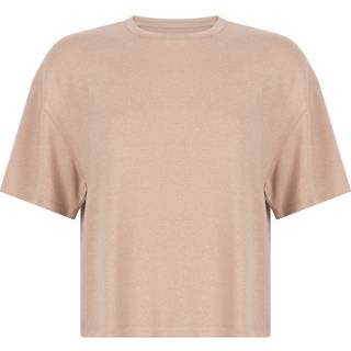 Hunkemöller Pyjamastop i børstet jersey Beige - XL