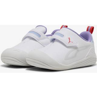 PUMA Kitten Sneakers Toddlers, Shoes, White/Silver Mist/Fierce Red, 24