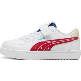 PUMA Caven 2.0 Run Fun Sneakers Kids, Shoes, White/Red/Tropical Blue, 31