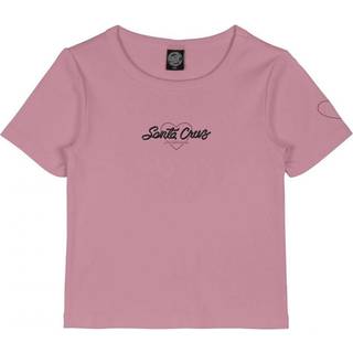 Santa Cruz Women's Love Script Front T-Shirt T-shirt Damer størrelse 6 farve pink
