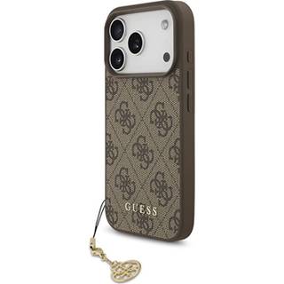 iPhone 17 Pro Guess 4G Charm Hybrid Cover - MagSafe-kompatibel - Brun