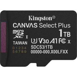 KINGSTON 1TB micSDXC Canvas Select Plus Gen3 150R A1 Single Pack w/o ADP