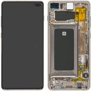 Ceramic Hvid Samsung Galaxy S10 Plus skærm med LCD-skærm