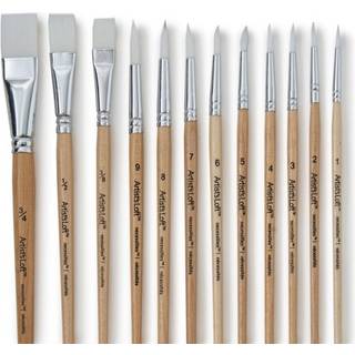 Hvid syntetisk flad og runde b?rster af kunstnerens loft forn?denheder