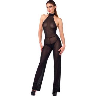 Jumpsuit i glittertransparens