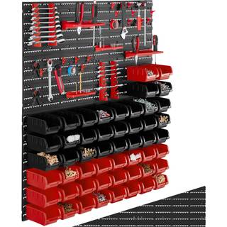 Smådele magasin med 28 stabelkasser og værktøjsholdere - Sæt med 2 stk.