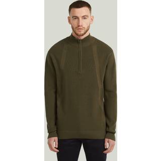 Structure Half Zip Knit - Green - Men