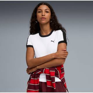 PUMA T7 Slim Tee Women, Clothing, White, XL