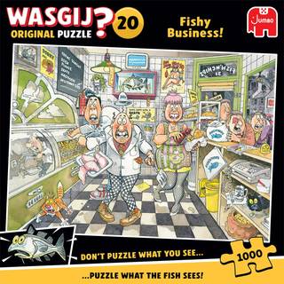 Genoptrykt Puslespil "Wasgij Original 20 Fishy Business!" 1000 Brikker