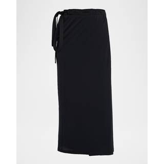 Toteme Cotton and silk midi skirt - black - S