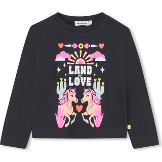 Billieblush Billieblush Grey Unicorn Graphic Long Sleeve T-Shirt