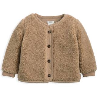 Mamas & Papas Mamas & Papas Brown Borg Jacket with Rib Cuffs
