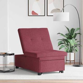 Sovesofa med hjul Rød 191 x 67 x 82 cm Stof