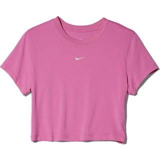 Kort, maskinstrikket Nike Chill-T-shirt til kvinder - Pink - S (EU 36-38)