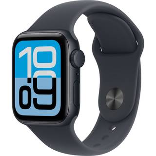 Apple Watch SE 3GPS 40mmMidnight Aluminium Midnight Sport Band M/L MEHC4 - Quartz m. Oplader - 40 mm - Smartwatch - Unisex