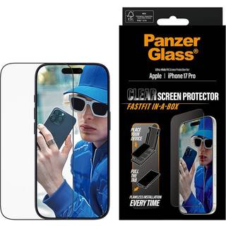 PanzerGlass skærm beskyttelse med sort ramme til iPhone 17 Pro Ultra