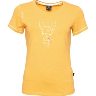 Chillaz Women's Gandia Happy Alpaca T-Shirt T-shirt Damer størrelse 40 farve gul