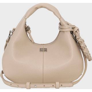 Ganni taske - A6978 Hobo Mini Grained white pepper