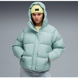 PUMA Hooded Down Puffer Jacket Women, Clothing, Light Moss, S
