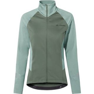 Vaude Women's Posta L/S Tricot III Cykeljersey Damer størrelse 38 farve olivengrøn/turkis