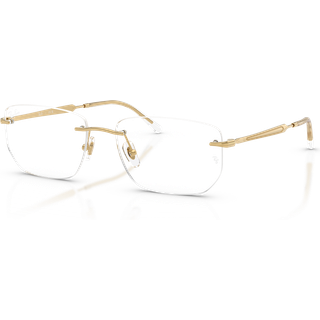 Ray - Ban Unisex RX3768V 2500 Optiske stel Metal Guld Transparent Geometrisk Normal