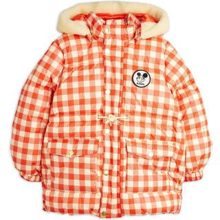 Mini Rodini Ritzratz Patch Gingham Puffer-jakke Red  Red 92/98 cm  Rød  92/98 cm  kvinde