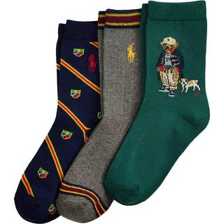 Polo Ralph Lauren Polo Ralph Lauren Green Kids Bear Pattern Socks 3 Pack